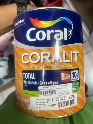 Tinta cor total brilhante platina 