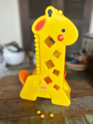 Brinquedo girafa fisher price antigo