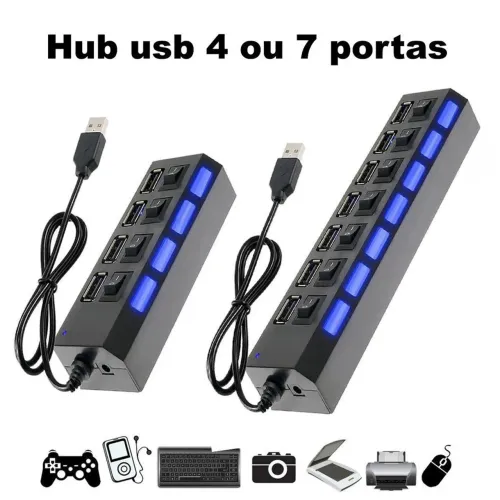 Extenso hubs 4 portas 2.0 ou 3.0