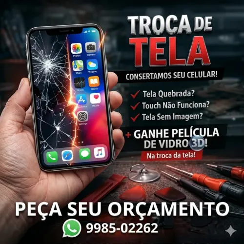 Trocamos a Tela e Bateria do Seu Celular