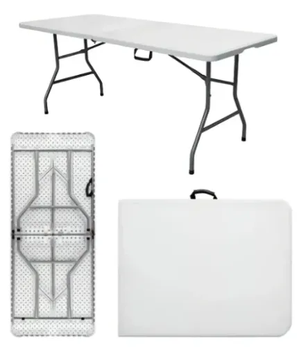 Mesa Dobrável Portátil 1,80m Maleta Ideal Jardim Camping Bel