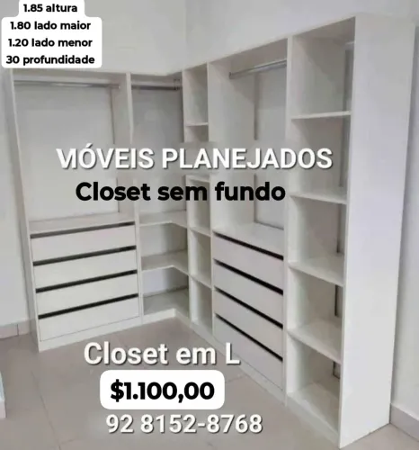 Closet em L promoção de modelos