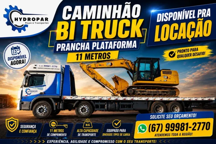 Caminhão disponível pra locação 