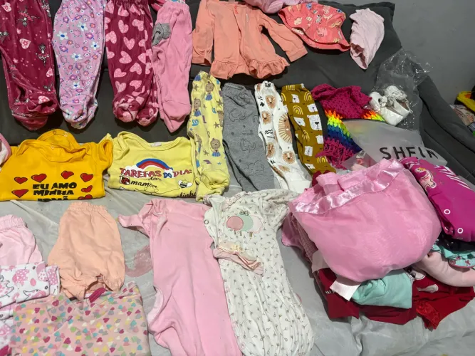 Lote roupa de bebê menina 0 a 6 meses 
