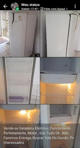Vende-se geladeira Eletrolux 