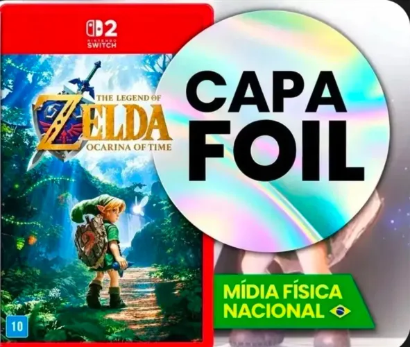 Zelda ocarina of time - capa foil switch 2