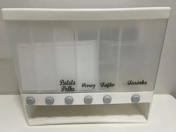 Dispenser Organizador Divisórias Para Cereais/ Grãos - Cor Transparente