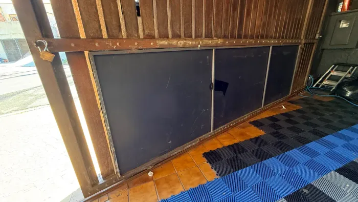 Estrutura para lona de metalon de 3,40x1,00m