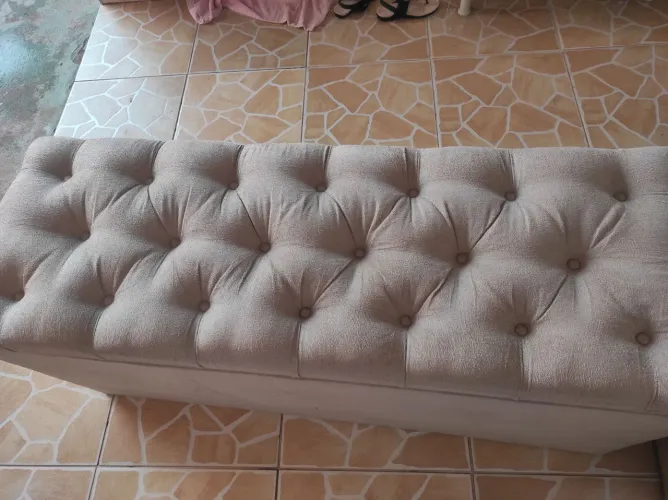 Baú puff pé de cama 