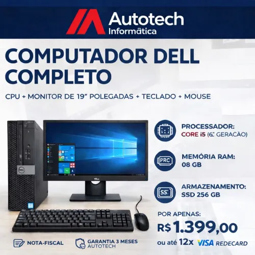 Computador Dell desktop core i5 completo