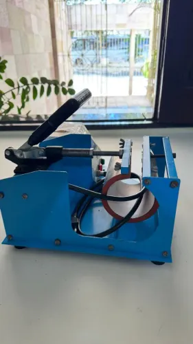 Prensa Térmica Canecas Sublimadora Transfer Cilíndrica Cor Azul