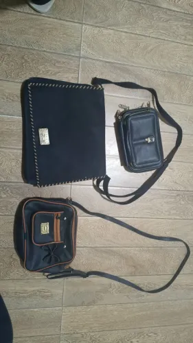 Lote bolsas + carteira pretas 