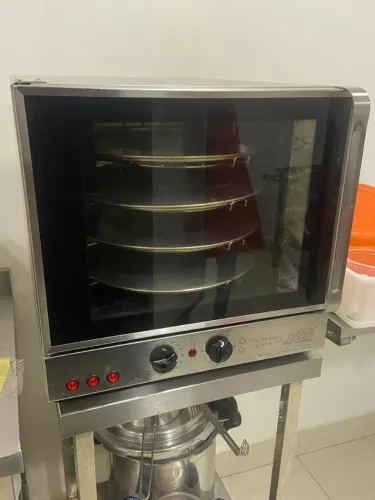 Forno Rotatório elétrico em aço inoxidável 