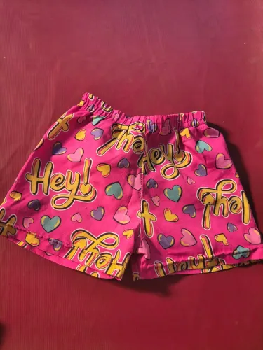 Short feminino infantil 2/3/4 anos
