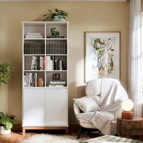 Livreiro Multiuso de Escritório com 2 Portas e Nichos (ENTREGAS EM ATÉ 24h)!!