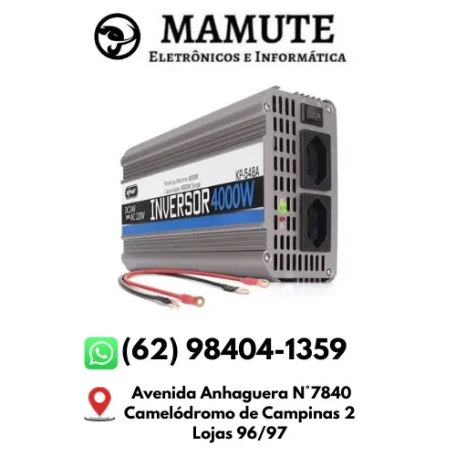 Inversor 12V Para 220V 4000W Senoidal Onda Modificada Knup Não suprt