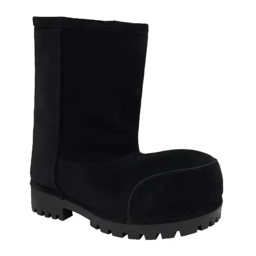 bota balenciaga alaska fur low