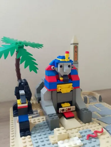 LEGO 5978 Egito Esfinge original incompleto com base e acessórios 