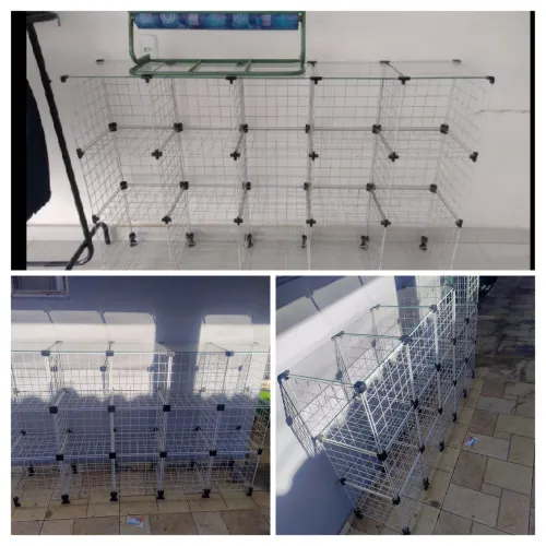 Vendo Balcão aramado com tampo de vidro