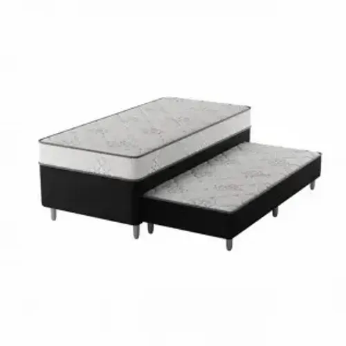 Cama Box Solteiro com Auxiliar
