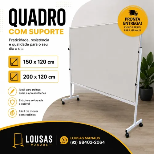 Quadro branco com rodas