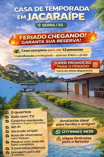 Casa temporada Jacaraípe