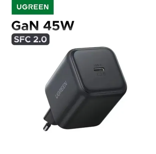 Carregador 45W turbo Ugreen (tipo C) - para Apple iPhone, Samsung, Xiaomi, Motorola, Honor