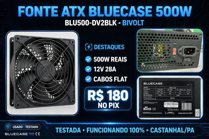 Fonte ATX bivolt testada