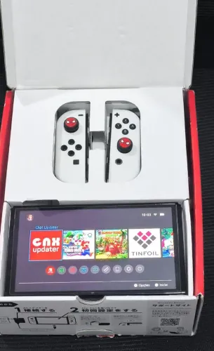 Nintendo Switch Oled desbloqueado com cartão de memória de 128gb