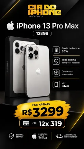 iPhone 13 Pro Max 128GB impecável com caixa (raridade)