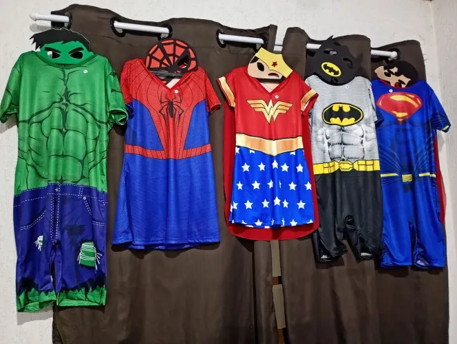 Fantasias de super heróis infantil do p ao gg