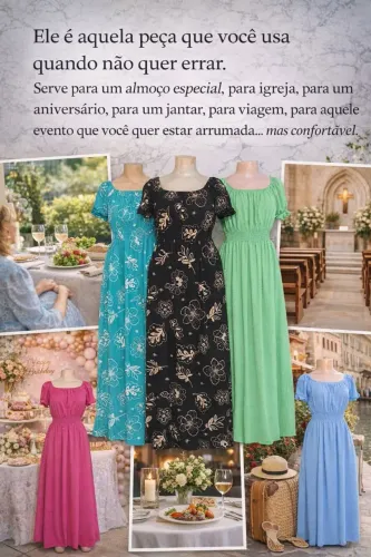 Vestido longo ciganinha do Slim ao Plus Size