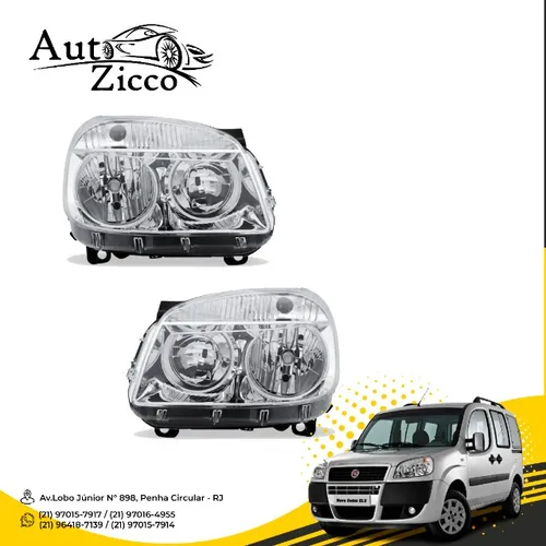 Farol Doblo 2011 à 2016 Cromado