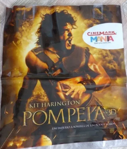 SACOLA DE PRAIA FILME POMPEIA KIT HARINGTON CINEMA SACOLA PLÁSTICA