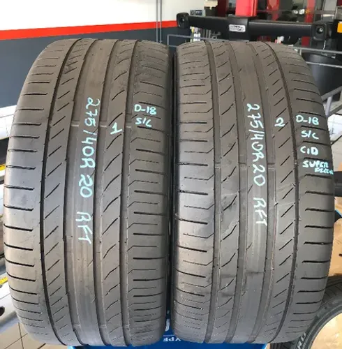 Kit 02 Pneus 275/40r20 Continental Sportcontact5 Rft *usados 1/2