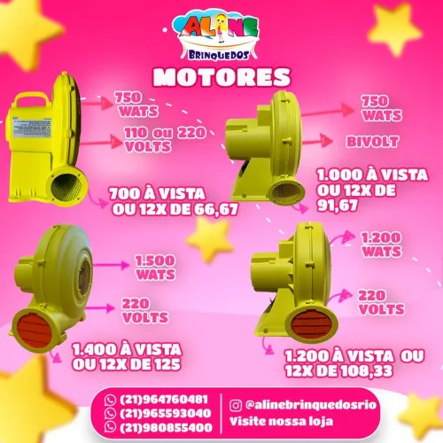 Motor para inflável várias potência 