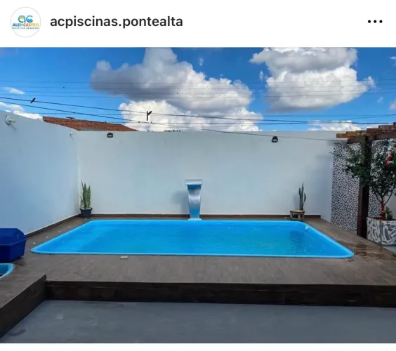 Piscina de fibra 5 metros retangular instalada