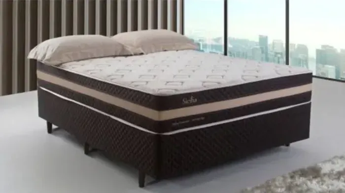 Conjunto box casal Bon sono molas ensacadas spling flex 