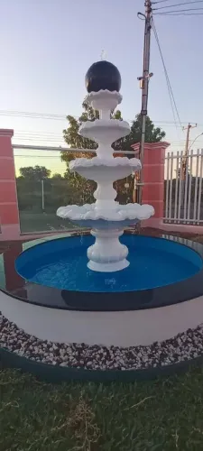 Chafariz 5 quedas d'agua de concreto