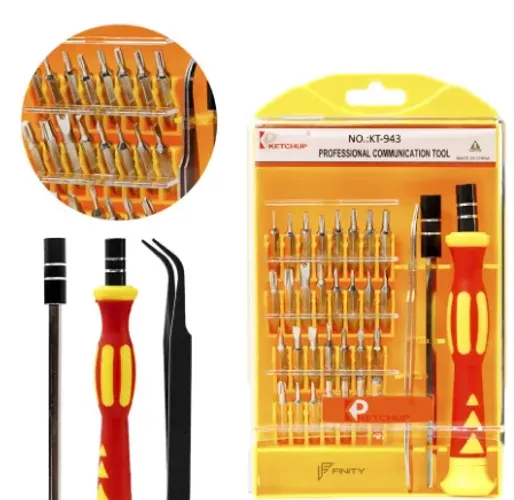 Kit de Chaves De Precisão com 34 Peças Fenda Torx Alen Philips / Celular Notebook z012