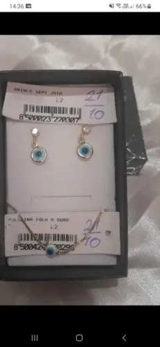Brinco e Pulseira de Olho Grego