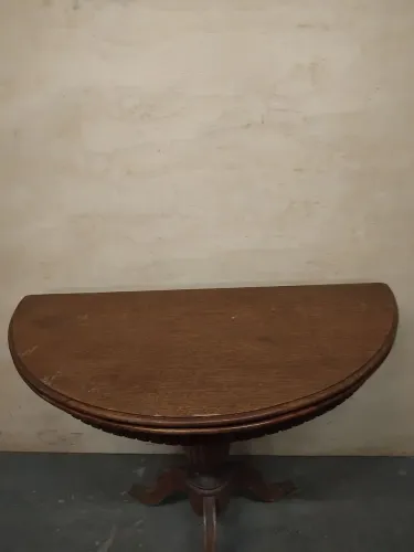 Antiga Mesa de Jantar em Cerejeira Dobrável / Meia Lua