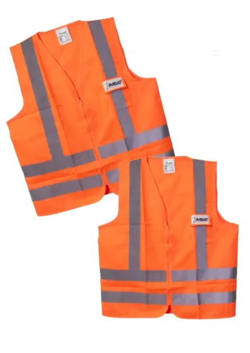 COLETE REFLETIVO LARANJA COM 1 BOLSO E ZIPER (TAMANHO G E XG) 