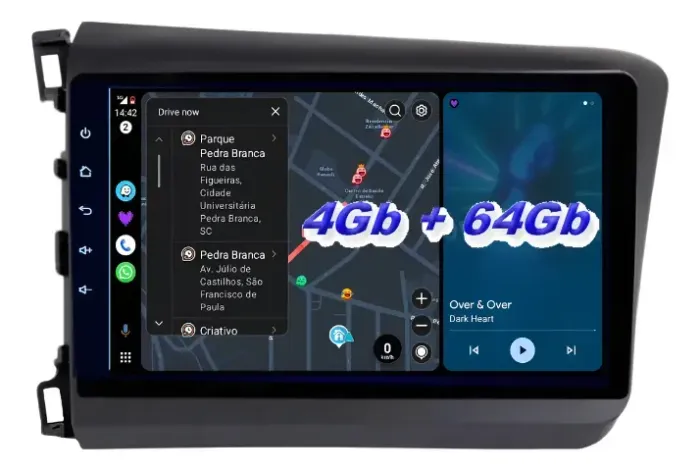 Central Multimídia 4gb Ram Civic G9 2012-2016 Touch