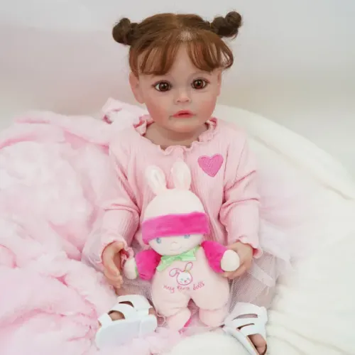 Boneca Reborn Realista 55cm Corpo De Silicone
