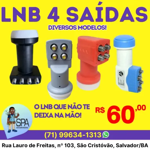 Lnb 4 saídas Quádruplo Universal