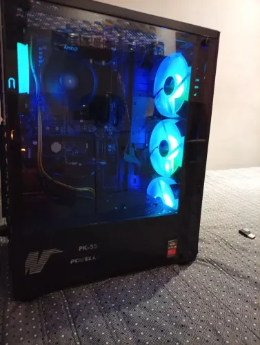 Gabinete gamer com 4 ventoinhas RGB HAYOM
