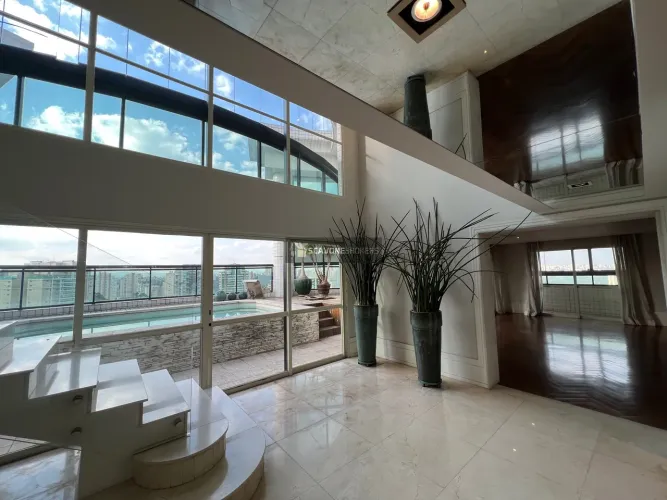 Apartamento cobertura para locação no Villaggio Panamby, 733m², excelente vista - São Paul