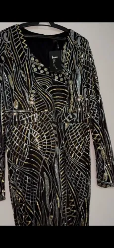 Vestido de festa Miss Ord com paetê - novo