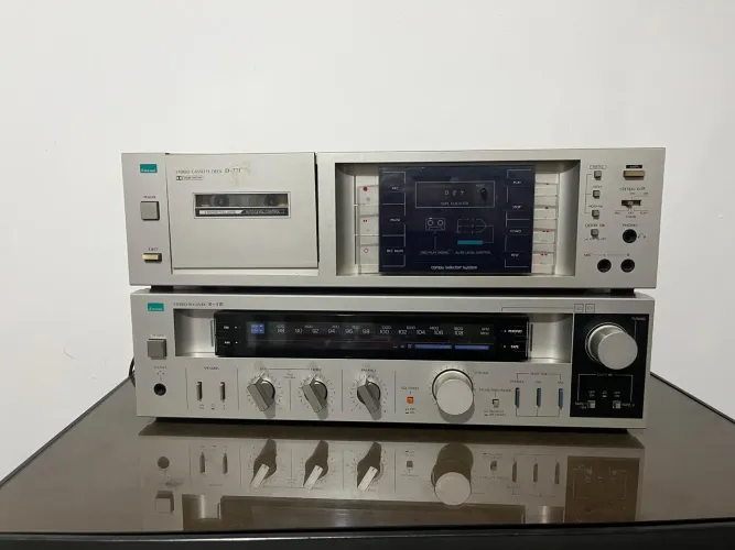 Conjunto de som Receiver sansui R-410 e tape deck sansui 
